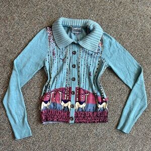 Kitted Dove Buttoned Cardigan